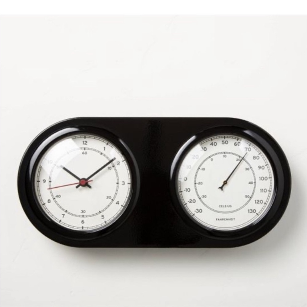 Hearth & Hand Wall or Tabletop Clock & Thermometer